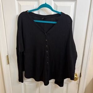 ANA Black Button-Down Tie Shirt
